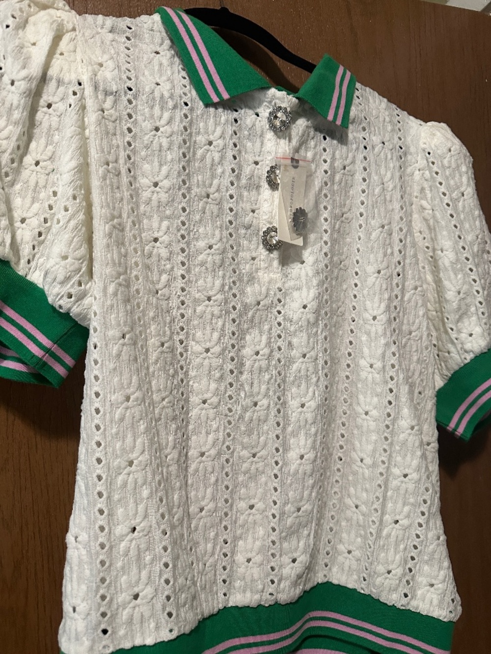 Anthropologie Lace Polo Style Top | NWT